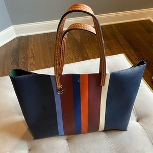 Tory Burch multi color leather tote